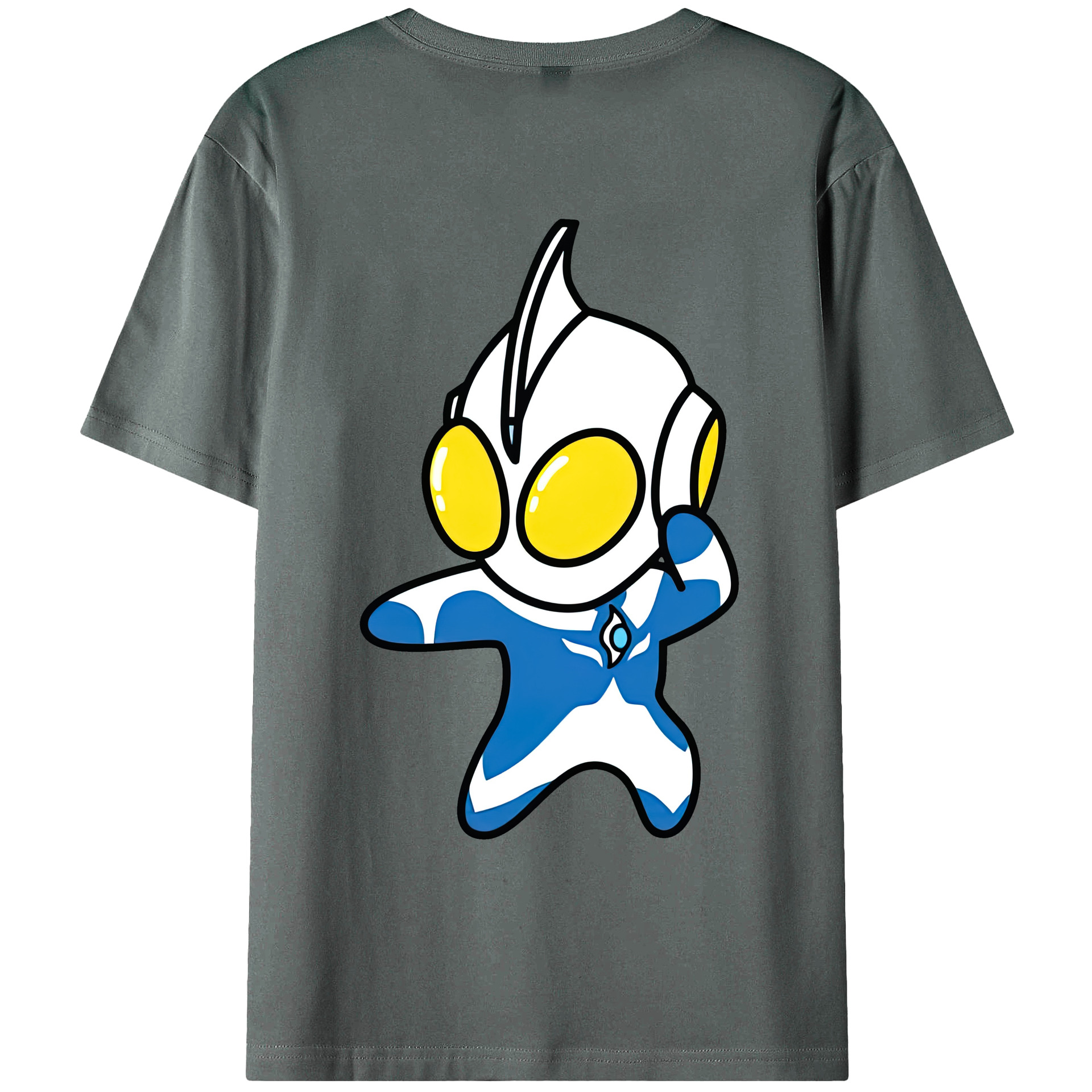 （画像用） ウルトラマン Ultraman 綿100％ メンズ半袖Tシャツ（バックプリント） 通気性